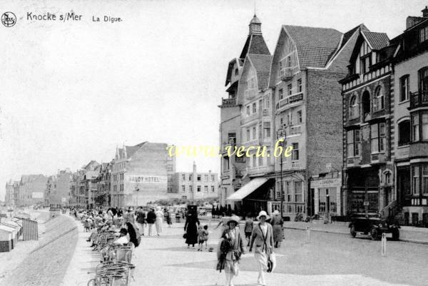 ancienne carte postale de Knokke La Digue
