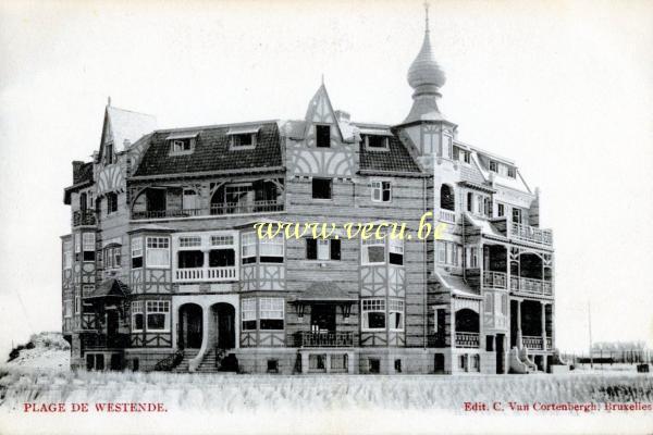 ancienne carte postale de Westende Plage de Westende
