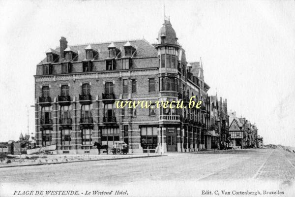 ancienne carte postale de Westende Le Westend' hotel