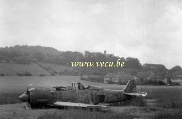 photo ancienne  d'avions   Avion de chasse 1940-1945 abattu - lieu inconnu 