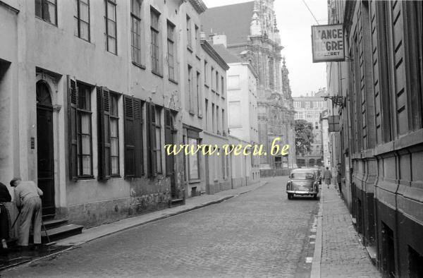 photo ancienne  de Bruxelles - Béguinage  rue du béguinage - cabaret l'ange nègre