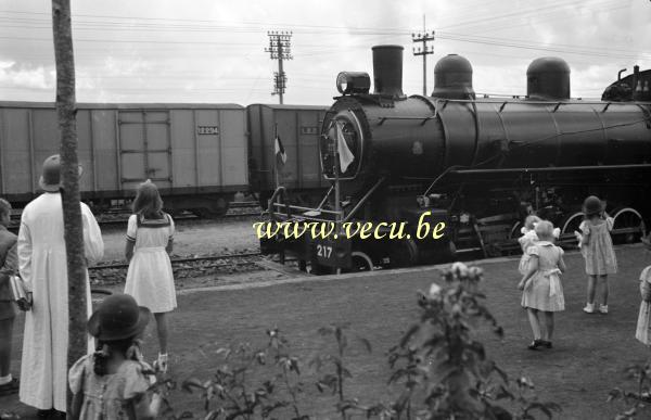 photo ancienne  de Trains au Congo  Bck inauguration de la nouvelle ligne
