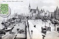 postkaart van Antwerpen Le Steen, l'embarquadère et la rade