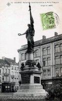 carte postale de Anvers Monument commémoratif de la Furie française