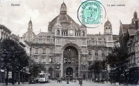 postkaart van Antwerpen La Gare Centrale