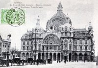 carte postale de Anvers La Nouvelle Gare - Place de la Gare - Architecte Censerie 1905