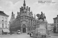 postkaart van Antwerpen Statue de Léopold I