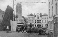 carte postale ancienne de Malines Marché aux Poissons et quai aux Avoines