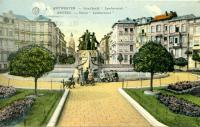 postkaart van Antwerpen Statue Lambermont