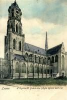 carte postale ancienne de Lierre L'Eglise St Gommaire