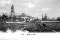 carte postale ancienne de Lierre Porte de Moll