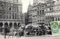 carte postale de Bruxelles Grand'Place - Marché aux fleurs
