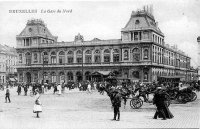 postkaart van Brussel La gare du Nord