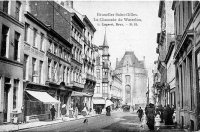 carte postale ancienne de Saint-Gilles La chaussée de Waterloo