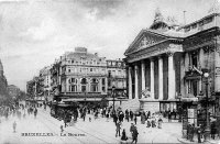 postkaart van Brussel La Bourse