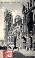 carte postale de Bruxelles Cathédrale St Michel et Gudule