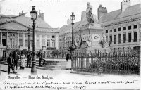 carte postale de Bruxelles Place des Martyrs