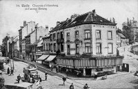 carte postale ancienne de Uccle Chaussée d'Alsemberg et l'ancien Dieweg