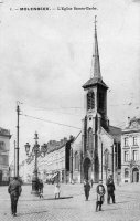 postkaart van Molenbeek L'Eglise Sainte-Barbe - Place de la duchesse