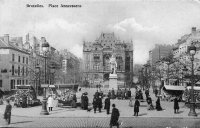 carte postale de Bruxelles Place Anneessens