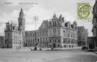 carte postale ancienne de Saint-Gilles Hôtel de Ville