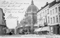 carte postale ancienne de Schaerbeek Place de la Reine - Chaussée de Haecht