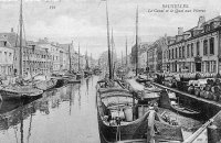 postkaart van Brussel Le Canal et le Quai aux Pierres
