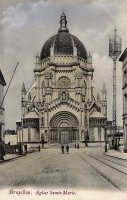 carte postale ancienne de Schaerbeek Eglise Sainte-Marie