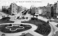 carte postale ancienne de Schaerbeek Place des Bienfaiteurs