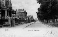 carte postale ancienne de Uccle Avenue de Longchamps acuellement avenue Winston Churchill