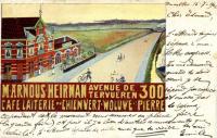 carte postale ancienne de Woluwe-St-Pierre Café Laiterie du chien vert. Avenue de Tervueren. Maison Arnous - Heirman