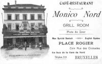 postkaart van Brussel Café-Restaurant Monico Nord - Place Rogier Coin rue des Croisades