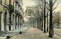 carte postale ancienne de Ixelles Boulevard militaire (actuellement boulevard général Jacques)