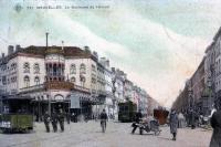 postkaart van Brussel Le boulevard du Hainaut (devenu Lemonnier en 1918)