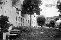 carte postale ancienne de Uccle Uccle - Calevoet - Pont du chemin de fer et moulin