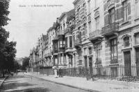 carte postale ancienne de Uccle L'avenue de Longchamp (actuelle avenue W. Churchill, du n°52 vers place Vanderkinderen)