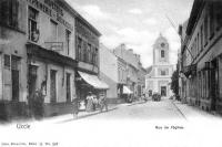 carte postale ancienne de Uccle Rue de l'Eglise (actuelle rue Xavier de Bue)