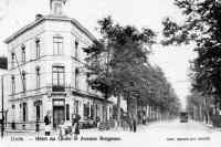 carte postale ancienne de Uccle Hôtel du Globe et Avenue Brugmann