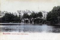 carte postale de Bruxelles Le lac du square Marie-Louise