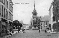 carte postale ancienne de Nivelles Marché au Bétail
