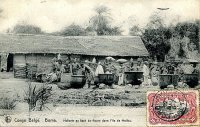postkaart van Boma Huilerie au bord du fleuve dans l'île de Matibu