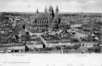 carte postale ancienne de Tournai Le panorama