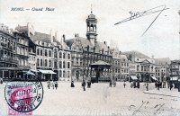carte postale ancienne de Mons Grand'Place