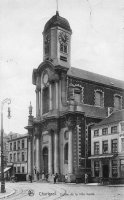 carte postale ancienne de Charleroi Eglise de la ville haute