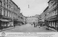 carte postale ancienne de Charleroi Rue de la Station (Place Buisset)