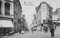 carte postale ancienne de Charleroi Rue de Dampremy et Pied de la Montagne
