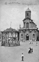 carte postale ancienne de Charleroi Eglise de la Ville Haute