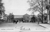 carte postale ancienne de Charleroi La Gare du Sud
