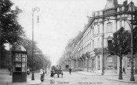 carte postale ancienne de Charleroi Parc et la rue du Ravin