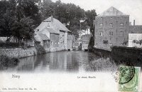 carte postale ancienne de Nimy Le vieux Moulin